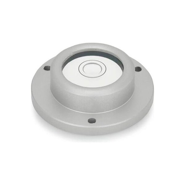 J.W. Winco GN2277 Bull's Eye Levels, Aluminum, Surface Mount, 0.67" Hub Dia, 0.98" Base Dia, Silver